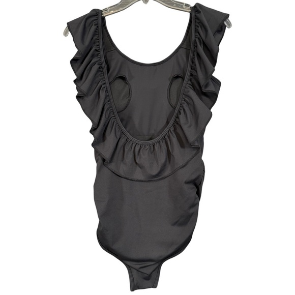 Movemama Ruffle One-Piece Swimsuit Black Size M - Picture 2 of 4